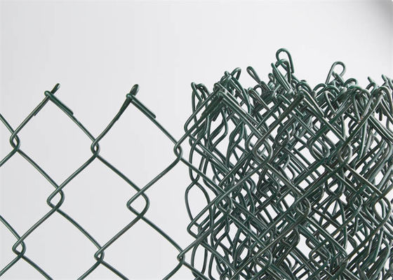 Green Vinyl Coated Chain Link Fence Corrosion Resistant For Playground