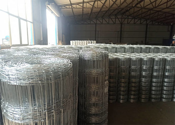500m PVC Coated Roll Tough / Fixed Knot Field Fence With Square Holes