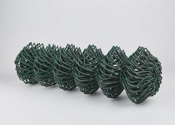 Green PVC Coated Chain Link Fence Waterproof Sports Fields Fencing