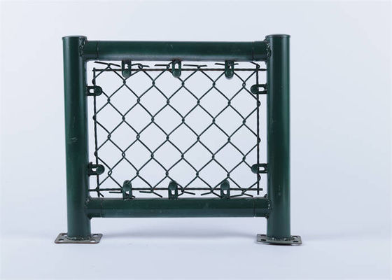 Green Vinyl Coated Chain Link Fence Corrosion Resistant For Playground