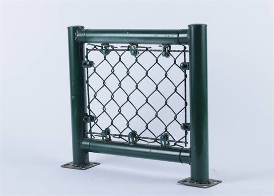 Green PVC Coated Chain Link Fence Waterproof Sports Fields Fencing