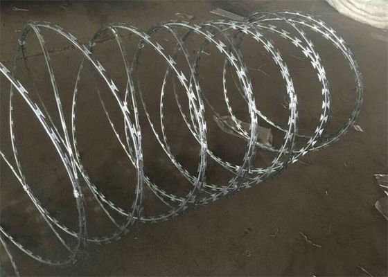 Double Coil Concertina Razor Wire Single / Double Spiral Barbed Wire