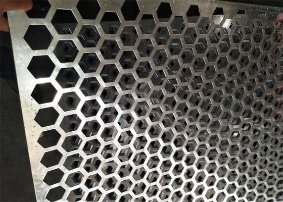 Hexagonal Hole Stainless Steel Perforated Sheet Metal For Construction