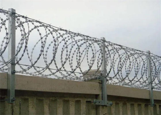 Διπλό Coil Concertina Razor Wire Μοναδικό / Διπλό Σπειροειδές Ανοιχτό Σύρμα